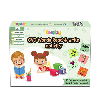 ZOOPLAY CVC Words Read and Write Flashcards