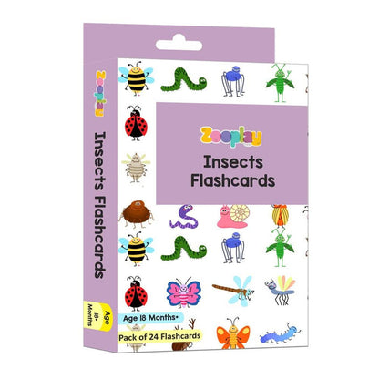 ZOOPLAY Insect Flash Cards- Pack of 24