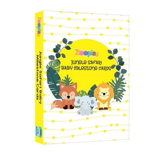 ZOOPLAY Jungle Safari Theme Baby Milestone Cards