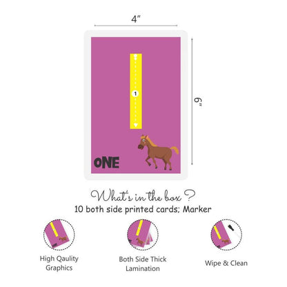 ZOOPLAY Numbers Rewritable Flashcards / Tracing Mats