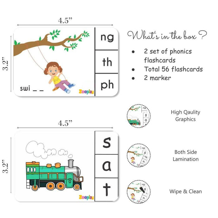 ZOOPLAY Phonics Combo Flashcards
