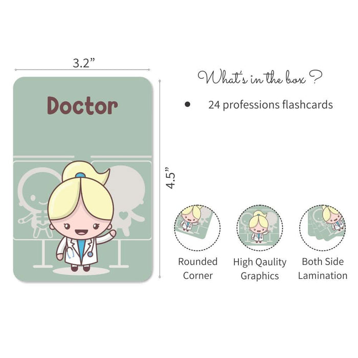 ZOOPLAY Profession Flashcards- Pack of 24