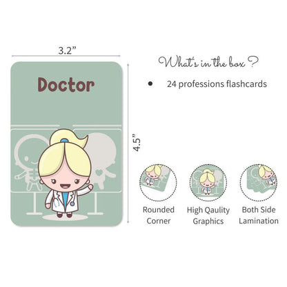 ZOOPLAY Profession Flashcards- Pack of 24