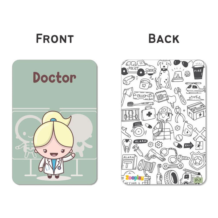 ZOOPLAY Profession Flashcards- Pack of 24