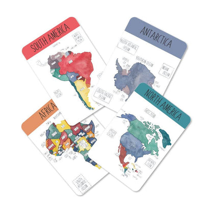 ZOOPLAY World Continents and Oceans Flahscards