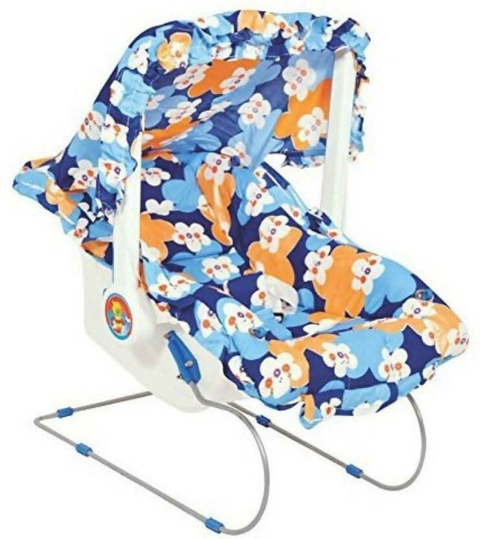 ZOSHOMI Multipurpose Multi Bouncer Rocker Feeder Baby Carry Cot with 12 in 1 Ability - Blue-Made in India - PyaraBaby